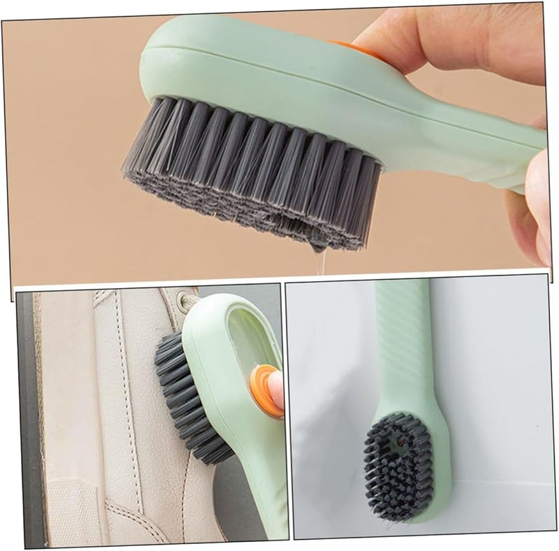 Long Handle Shoe Brush with Soap Dispenser Multi Function Cleaning Brush for Shoes and Surfaces - Image 3
